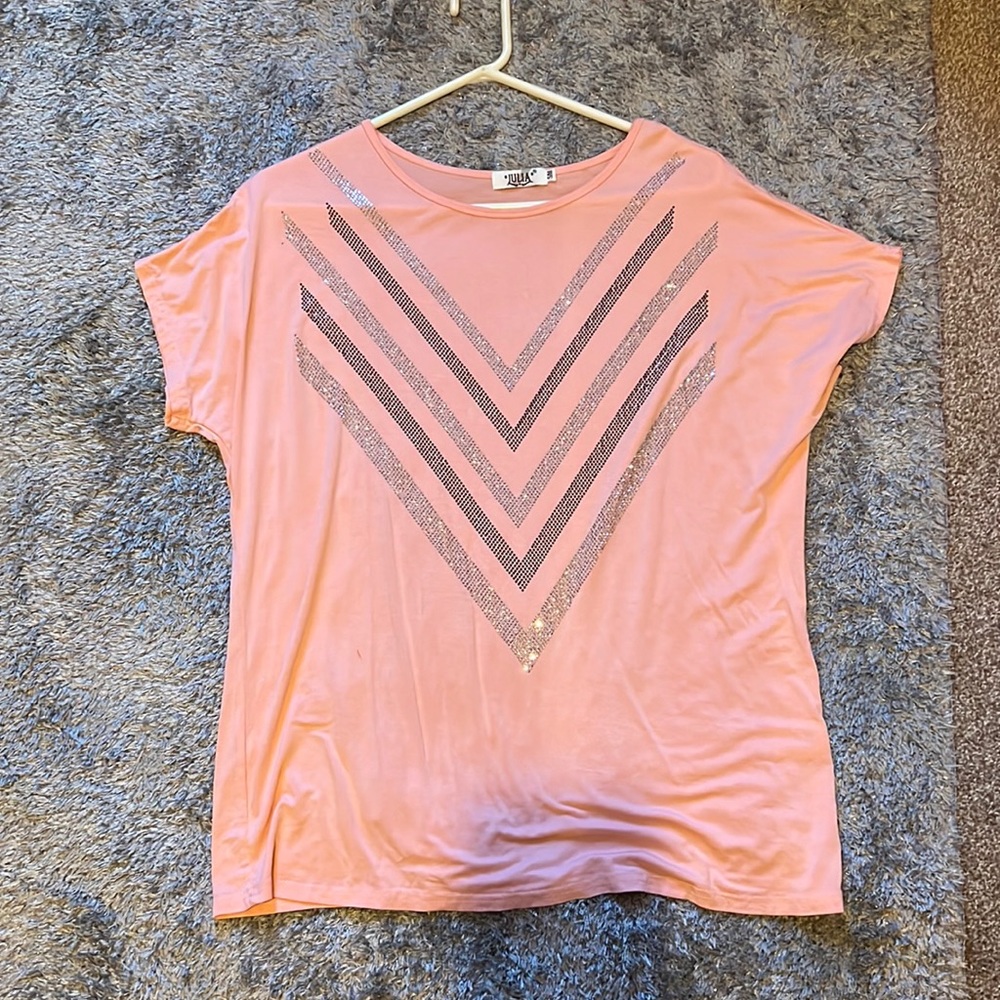 Cute over sized shirt by JULIA -woman’s size s/m but fits like m/Lg